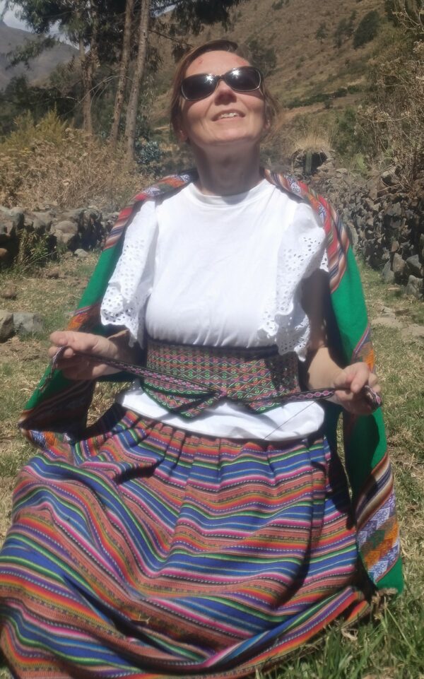 Spódnica czerwono-niebieska/ Red-blue skirt - Image 3